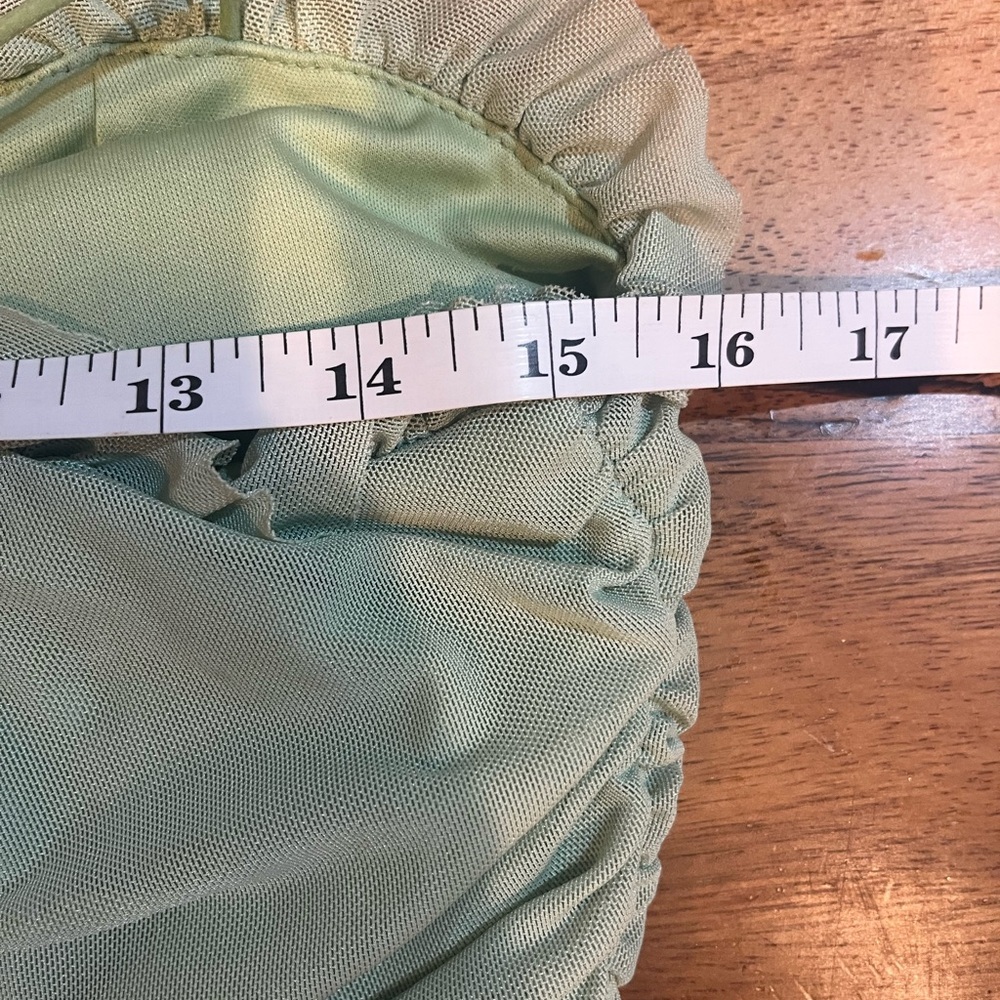 Lulus NWT sage green tule tank body suit women's XL‎ - Picture 9 of 9